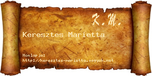 Keresztes Marietta névjegykártya